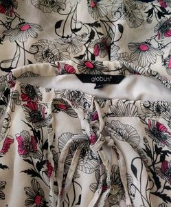 Cold-Shoulder Floral A-Line Dress