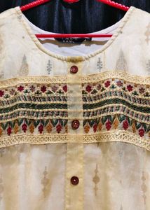 Pakistani Suit Organza N Cotton Plzo. Shifa Dupatt