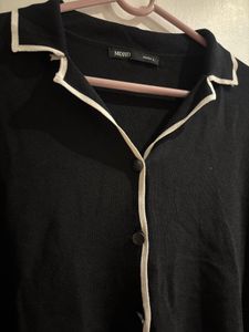 Chic Black Button-Down Top