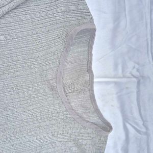 Oversized Crop Top Silver