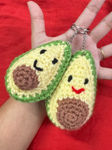 Crochet Avocado Keychain