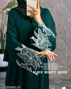 Cutwork Embroidery With Combination Colour Abaya