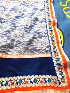 dark Navy Blue Saree For Women