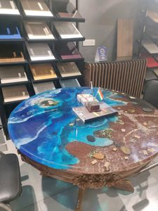 Glass Finish  Epoxy Table Furniture
