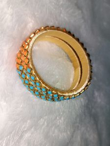 Silkthread Kundan Bangles