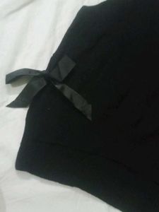 Price Drop !!! Black Vest With Bow Deatils
