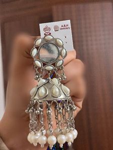 Elegant Silver Jhumka Earrings