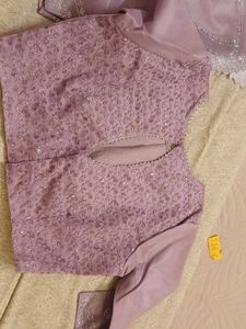Mauve Saree With Blouse