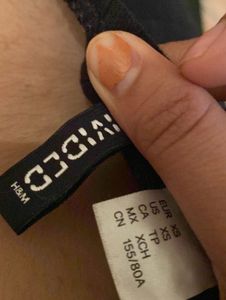 H&amp;M Black Off-Shoulder Long Sleeve Top