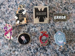 Bookish Enamel Wooden Pins
