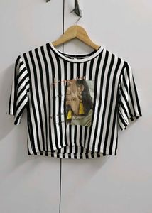 Striped Graphic Tee