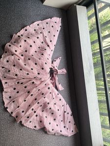 Cute Girl&#39;s Pink Polka Dot Dress