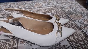 Carlton London Embellished Sling Back Kitten Heels
