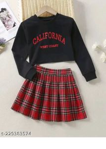 Black Pleated Mini Skirt