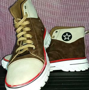 Brown Unisex Casual Boots