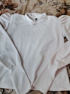 White Puff Sleeve Top