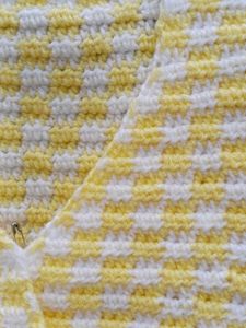Crochet Wrap Top - Yellow &amp; White