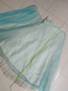 🆕 Shine Net Lahenga With Pearl Work