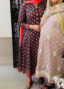 Floral Print Anarkali Kurta