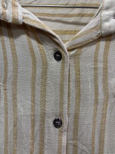 Beige Striped Shirt | Easy Breezy Everyday Look