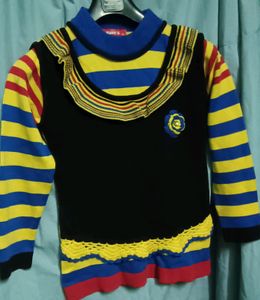 Beautiful Women Woolen Sweater In Multicolour