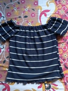 SHEIN Blue Stripped Top