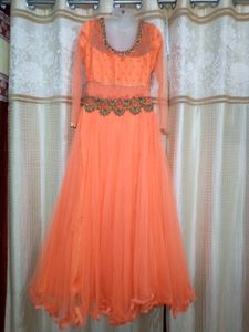Coper Colour Embroidery Heavy Gown 😍✅