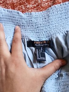 Forever 21 Off Shoulder Denim Dress