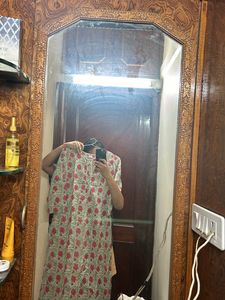 Straight Green And Pink Kurti