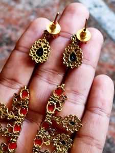 Kempu Neck Set