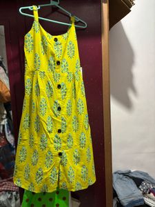 Yellow Printed Dress