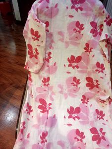 Dark Pink And White Suit (44 Size)