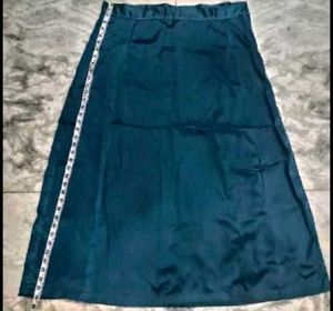 Blue Colour Satin Silk Saree Skirt