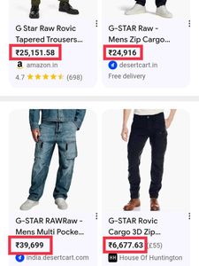 G-STAR RAW DENIM | Blue Cargo Pants