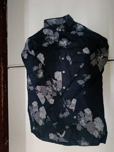 Floral Print Button Down Shirt