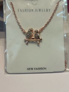 Anti-tarnish Love Birds Western Pendant Necklace.