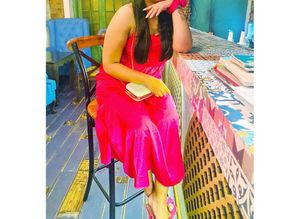 Pink Satin Dress With Matching Scrunchie