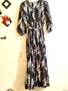 Boho Chic Watercolor Maxi Dress