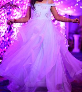 Light Blue Off-Shoulder Gown