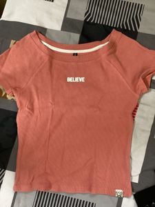 Cute Coral 'Believe' Tee