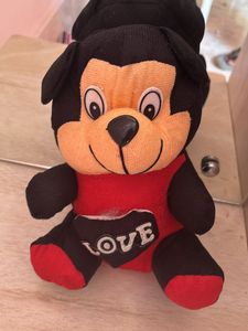 🖤 Adorable Mickey-Inspired Soft Toy – LOVE Embroi
