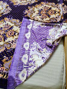 Purple Velvet Single Bedsheet