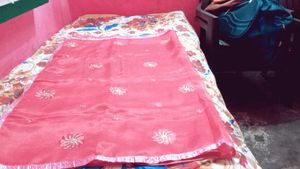 Elegant Pink Floral Embroidered Dupatta