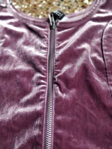 H&amp;M. Purple Velvet Mini Dress