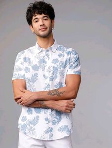 Men's Cotton Blend Stitched Solid Half Shirt