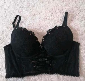 Black Lace Corset Bralette