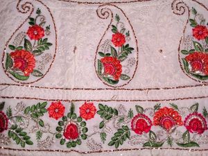 Can-Can Attached Embroidery Work Lehenga