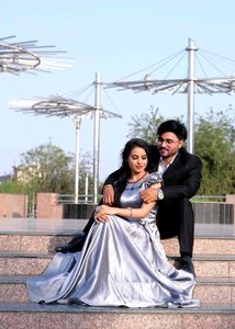 Prewedding Gown Silver Colour
