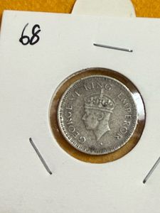1/4th Rupee Silver George V1 1943 British India