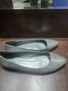 Sparkly Silver Flats
